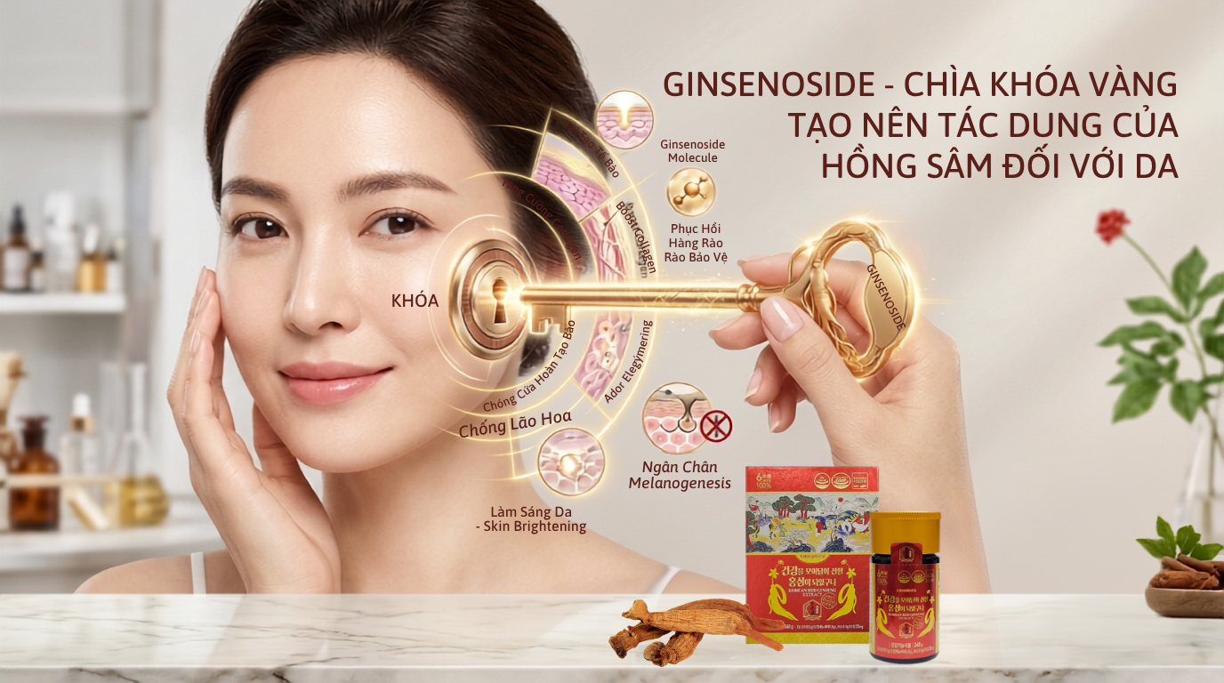 Tác dụng của hồng sâm đối với da: Khai phá sức mạnh Ginsenoside tái tạo tế bào