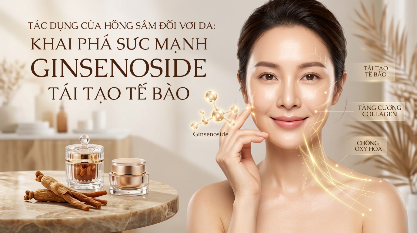 Tác dụng của hồng sâm đối với da: Khai phá sức mạnh Ginsenoside tái tạo tế bào