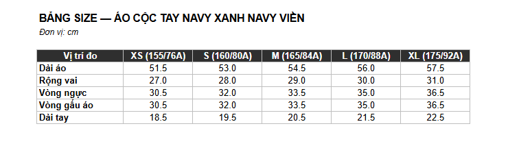 Áo Xanh Navy Viền Trắng Mongtoghi