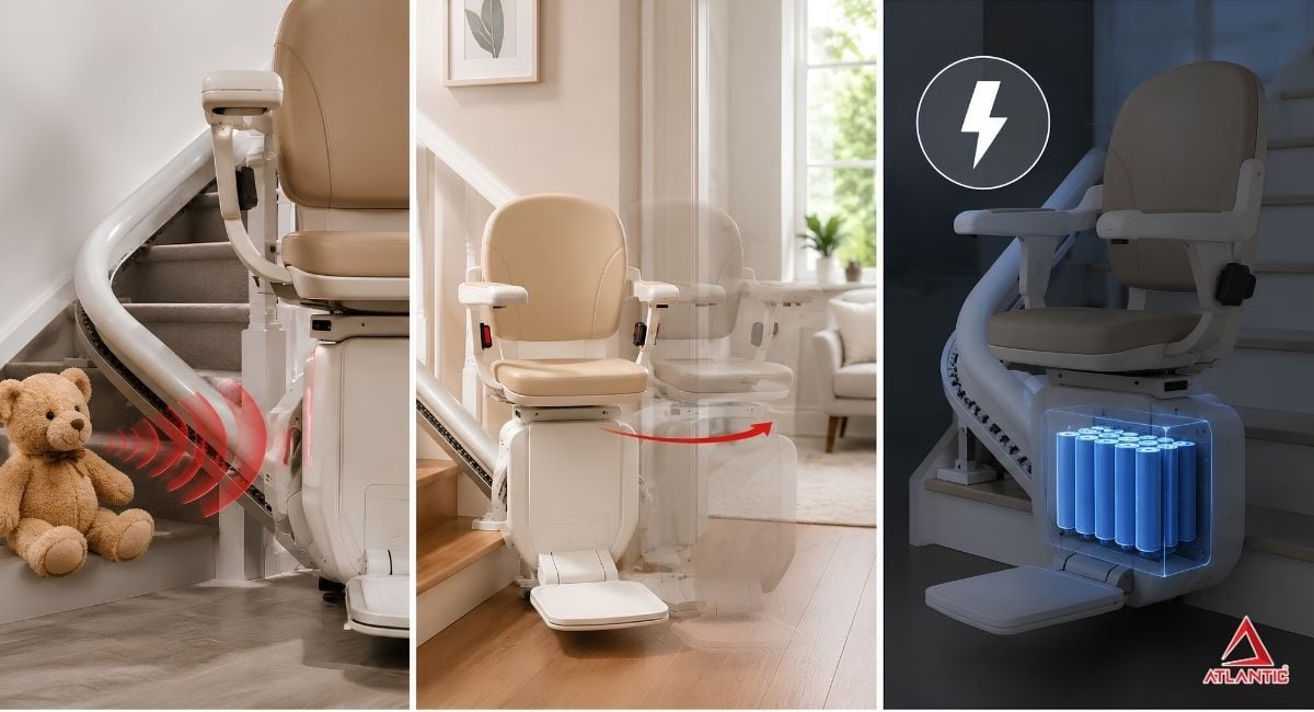 Hình ảnh minh hoạ các tiêu chuẩn an toàn của Stairlift