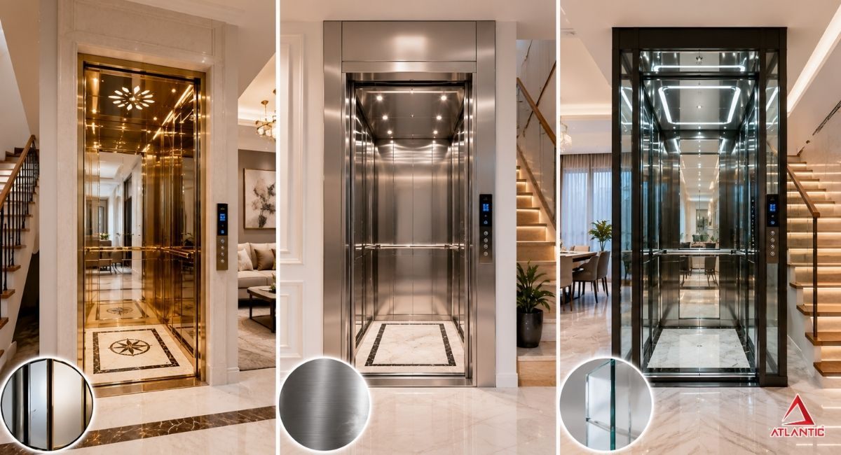 Hình ảnh minh hoạ các loại cabin thang máy hiện nay