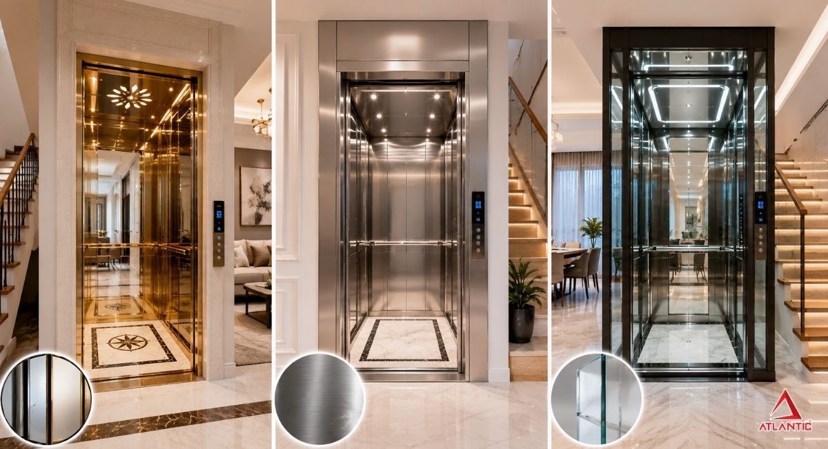 Hình ảnh minh hoạ các loại cabin thang máy hiện nay