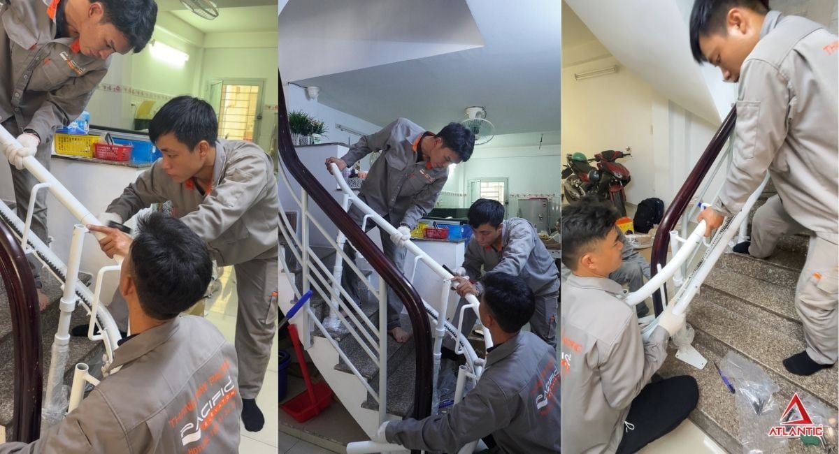 Hình ảnh kỹ thuật Thang máy Pacific lắp đặt thang ghế Stairlift