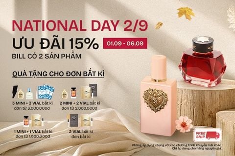RỰC RỠ SẮC HƯƠNG CÙNG ƯU ĐÃI 15% VÀ BỘ QUÀ TẶNG CAO CẤP MỪNG ĐẠI LỄ 2/9