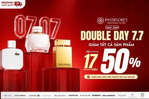 SIÊU HỘI DOUBLE DAY 7.7 | CHẠM ĐỈNH ƯU ĐÃI LÊN ĐẾN 50% GIẢM TẤT CẢ SẢN PHẨM NƯỚC HOA HIỆU TẠI PASSIFLORES