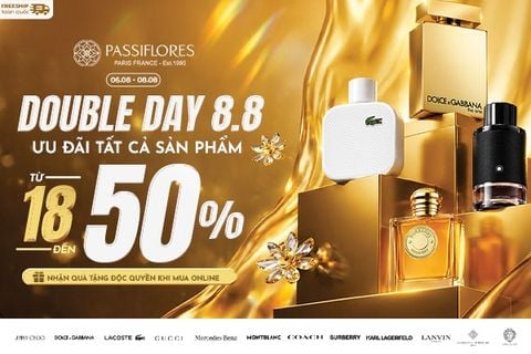 Siêu Hội Double Day 8.8: Giảm Tất Cả Sản Phẩm Từ 18% Đến 50% Tại Passiflores