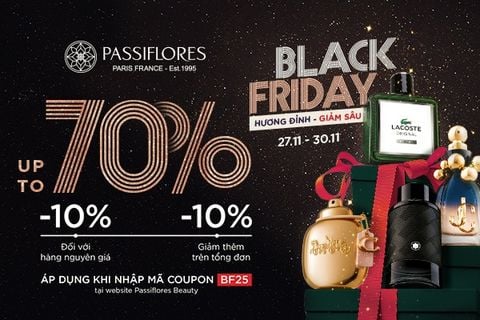 PASSIFLORES | BLACK FRIDAY SĂN DEAL GIẢM SÂU ĐẾN 70% CHO NƯỚC HOA CAO CẤP