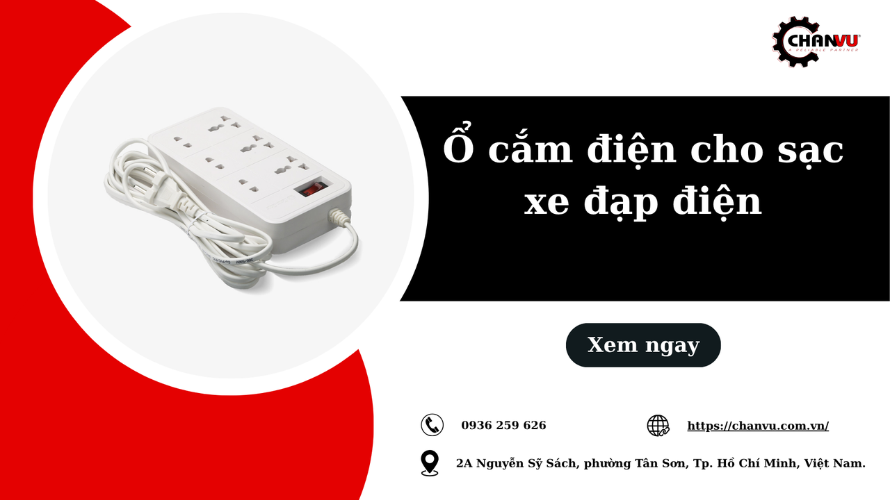 Ổ cắm điện cho sạc xe đạp điện, chọn đúng để pin bền và an toàn hơn