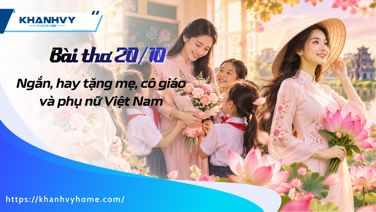 19 bài thơ 20/10 ngắn, hay tặng mẹ, cô giáo và phụ nữ Việt Nam