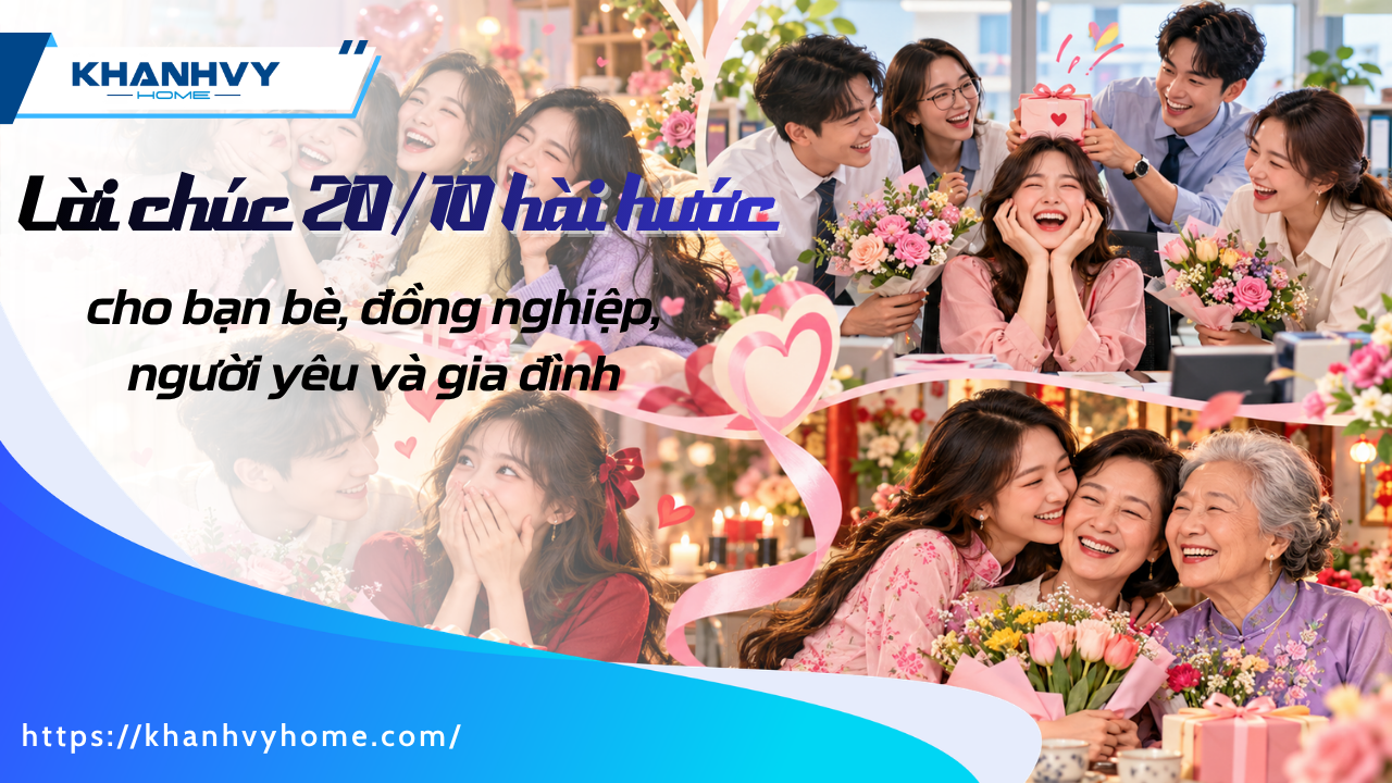40 lời chúc 20/10 hài hước cho bạn bè, đồng nghiệp, người yêu và gia đình