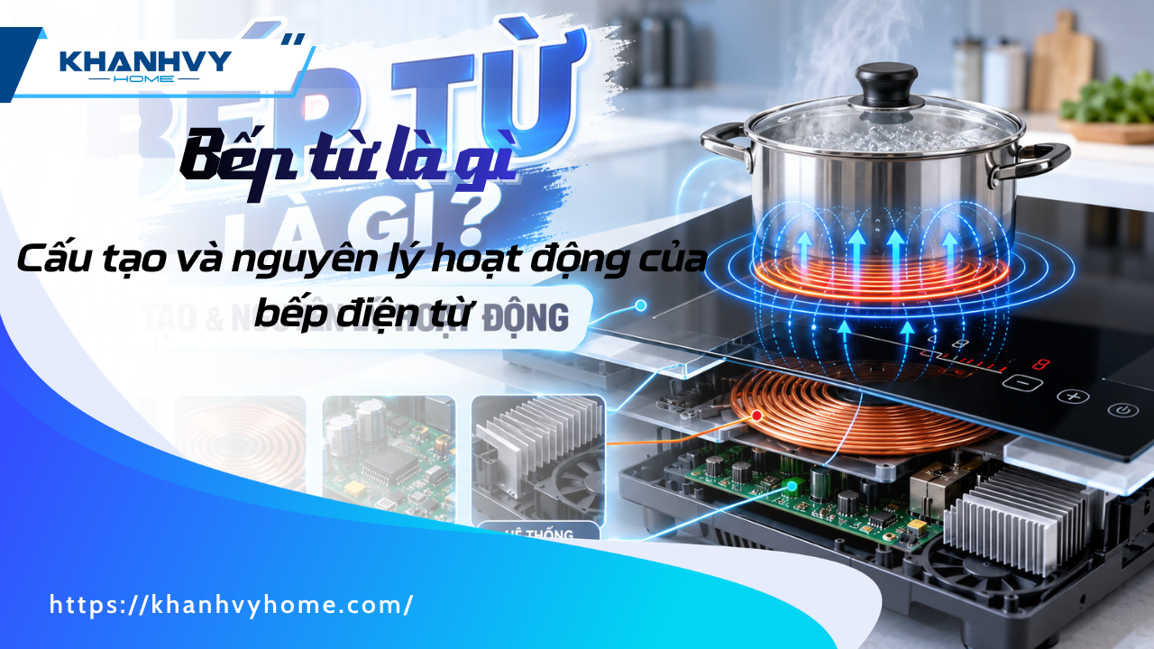 Bếp từ là gì? Cấu tạo và nguyên lý hoạt động của bếp điện từ