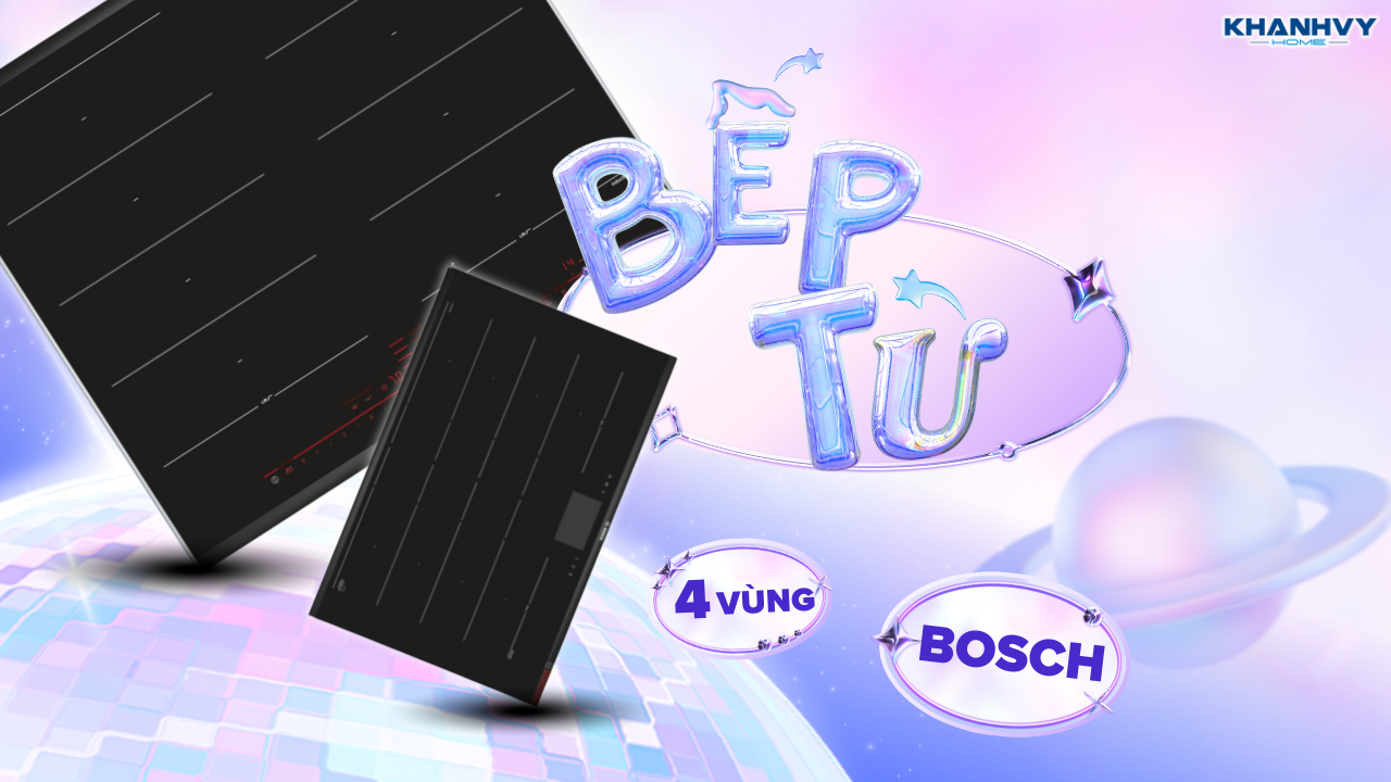 Bếp từ Bosch 4 vùng nấu phù hợp gia đình đông người