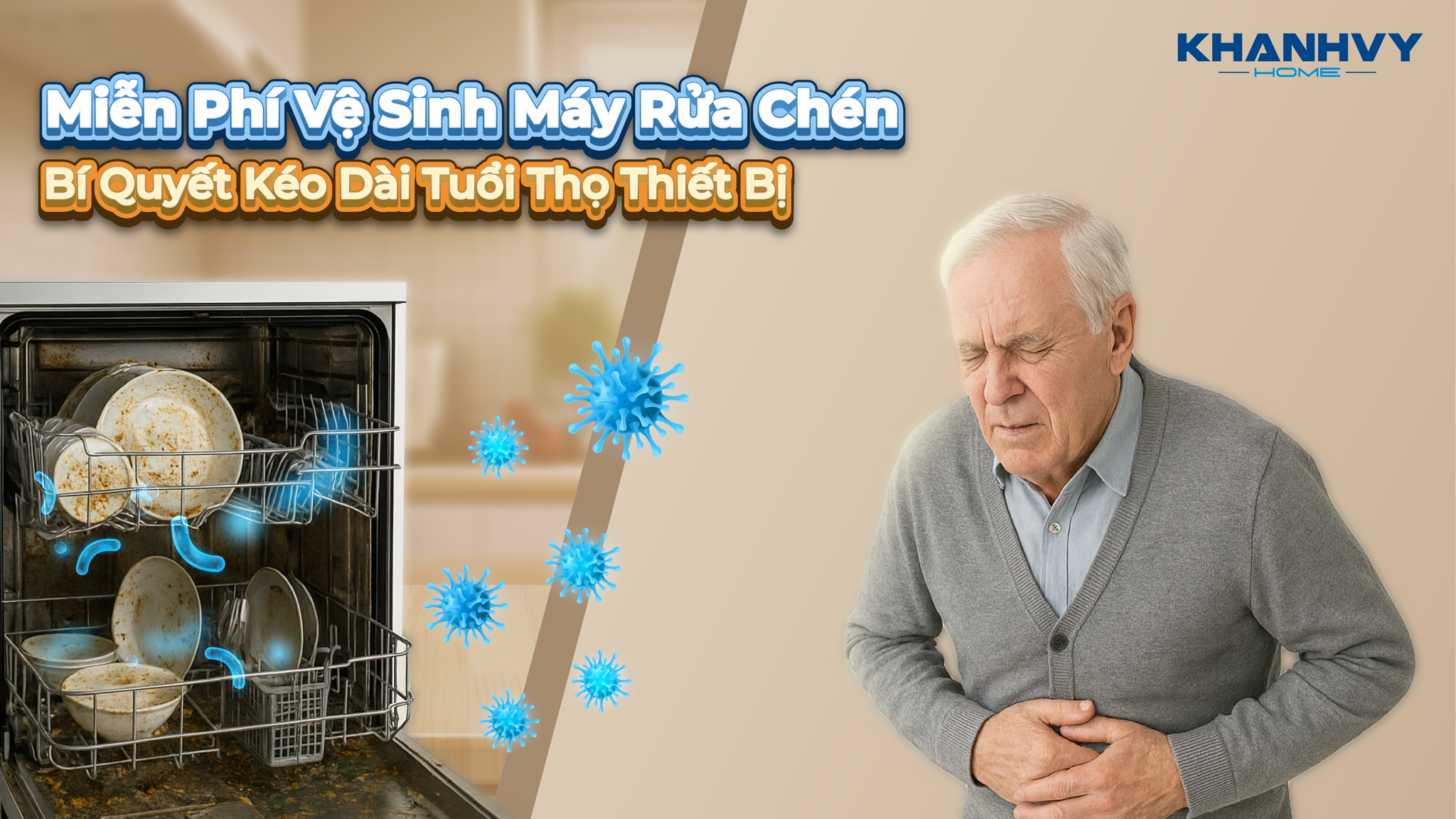 Miễn phí vệ sinh máy rửa chén bí quyết kéo dài tuổi thọ thiết bị