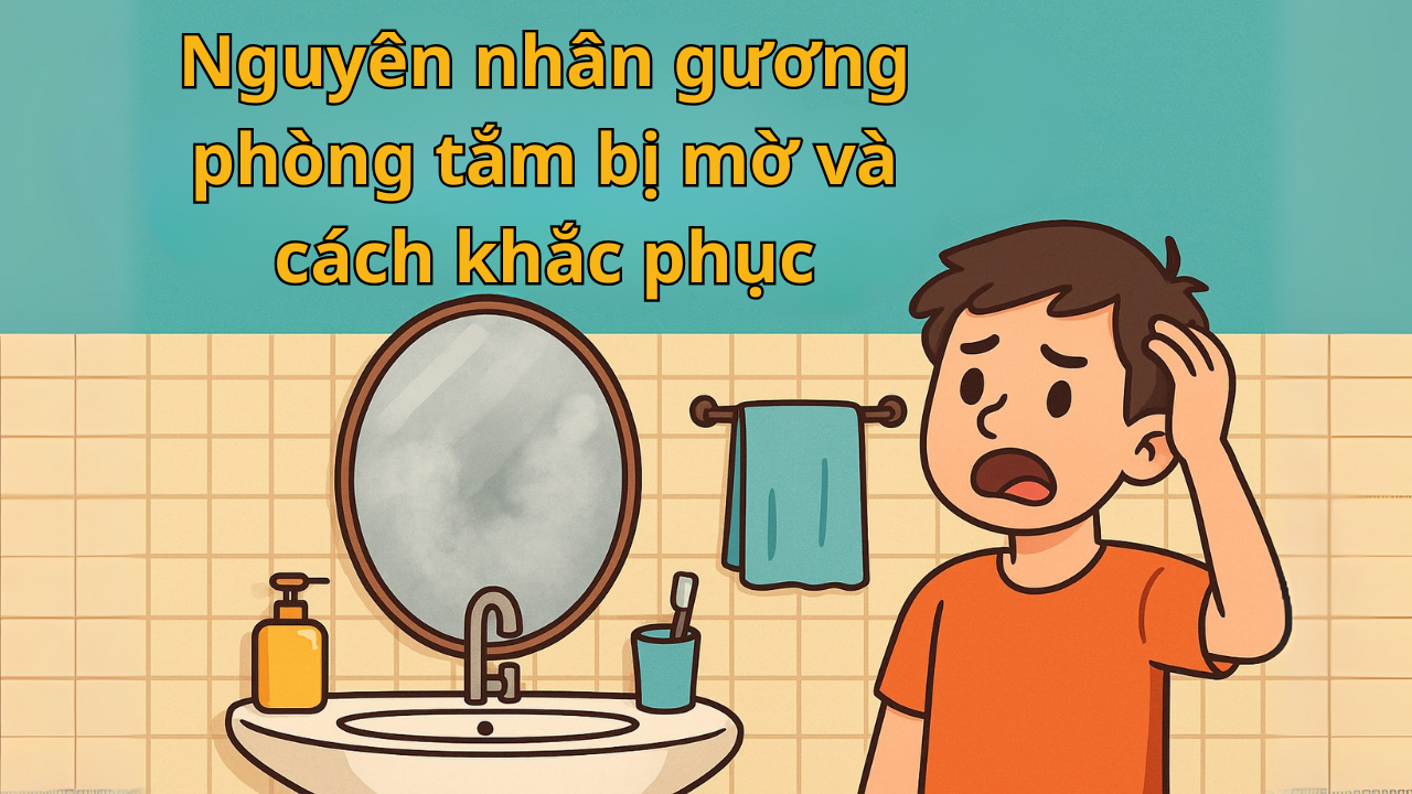 Nguyên nhân gương phòng tắm bị mờ và cách khắc phục