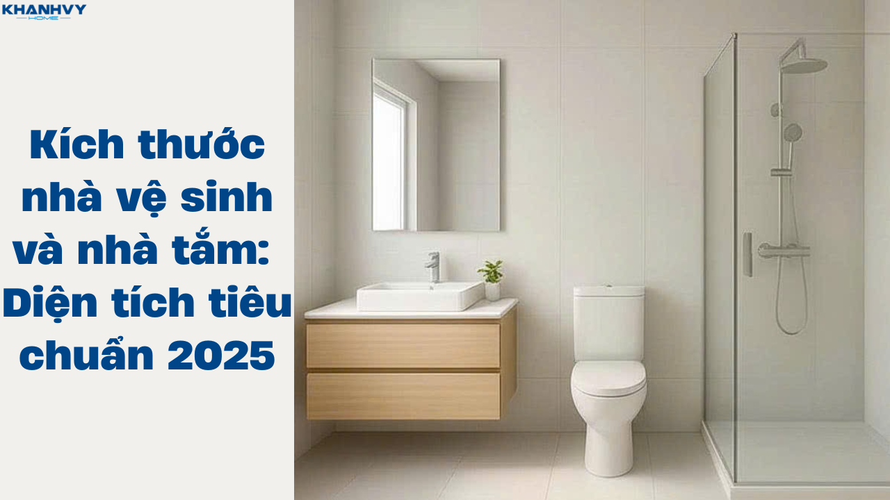 Kích thước nhà vệ sinh và nhà tắm: Diện tích tiêu chuẩn 2025