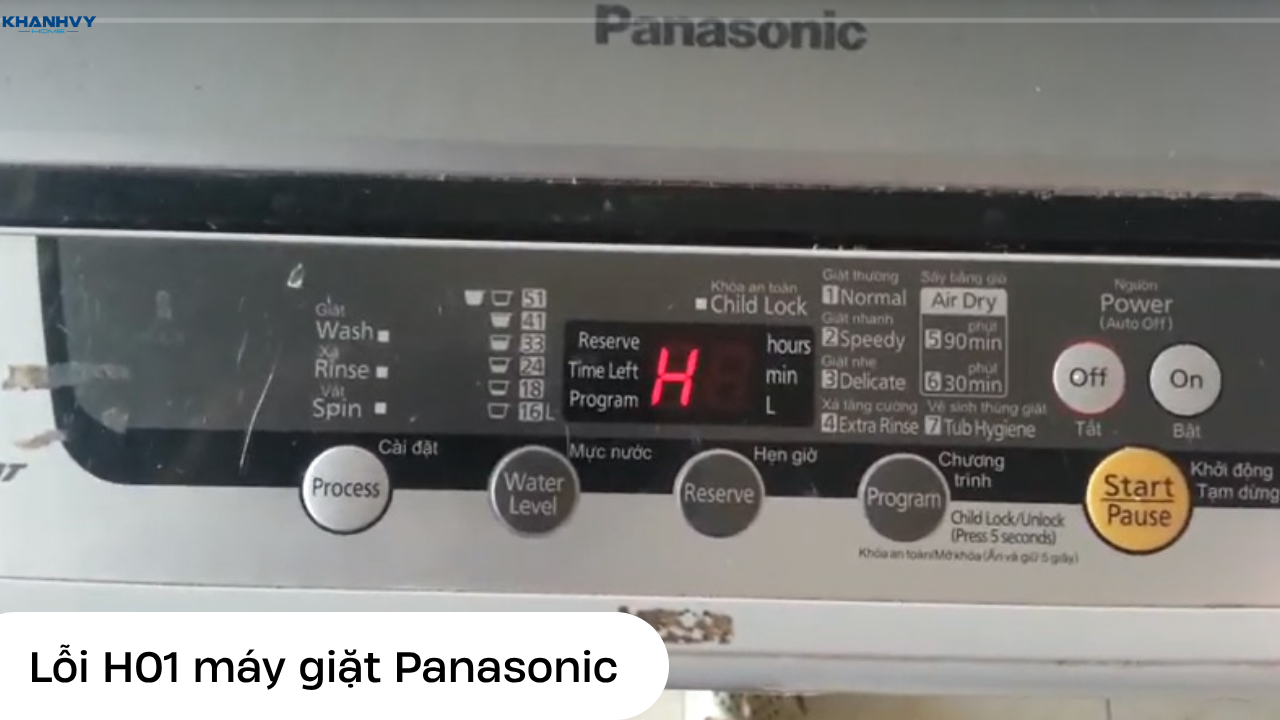 Máy giặt panasonic báo lỗi H01: Nguyên nhân và cách khắc phục