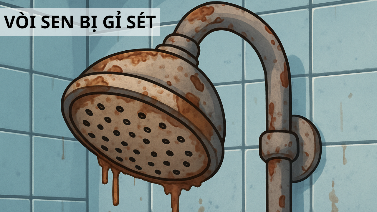 Vòi sen bị gỉ sét: Nguyên nhân và cách khắc phục đúng cách