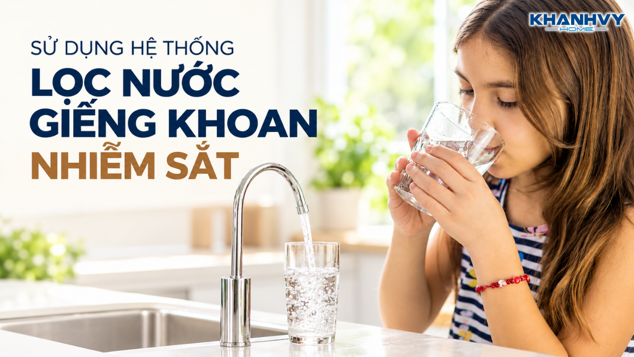Sử dụng hệ thống lọc nước giếng khoan nhiễm sắt