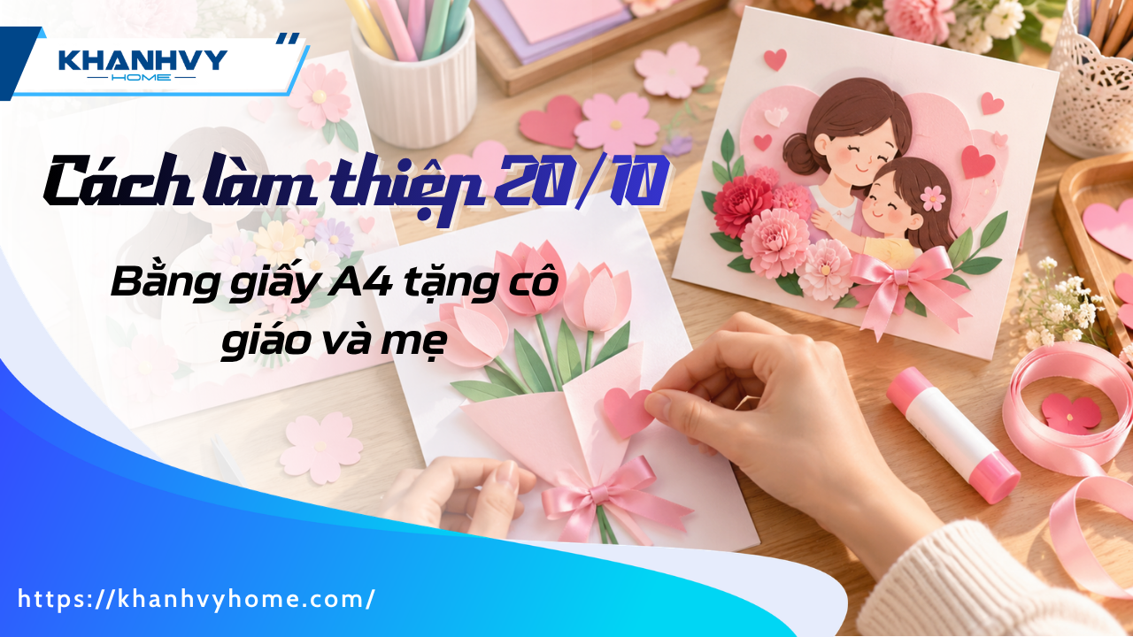 Cách làm thiệp 20/10 đơn giản bằng giấy A4 tặng cô giáo và mẹ