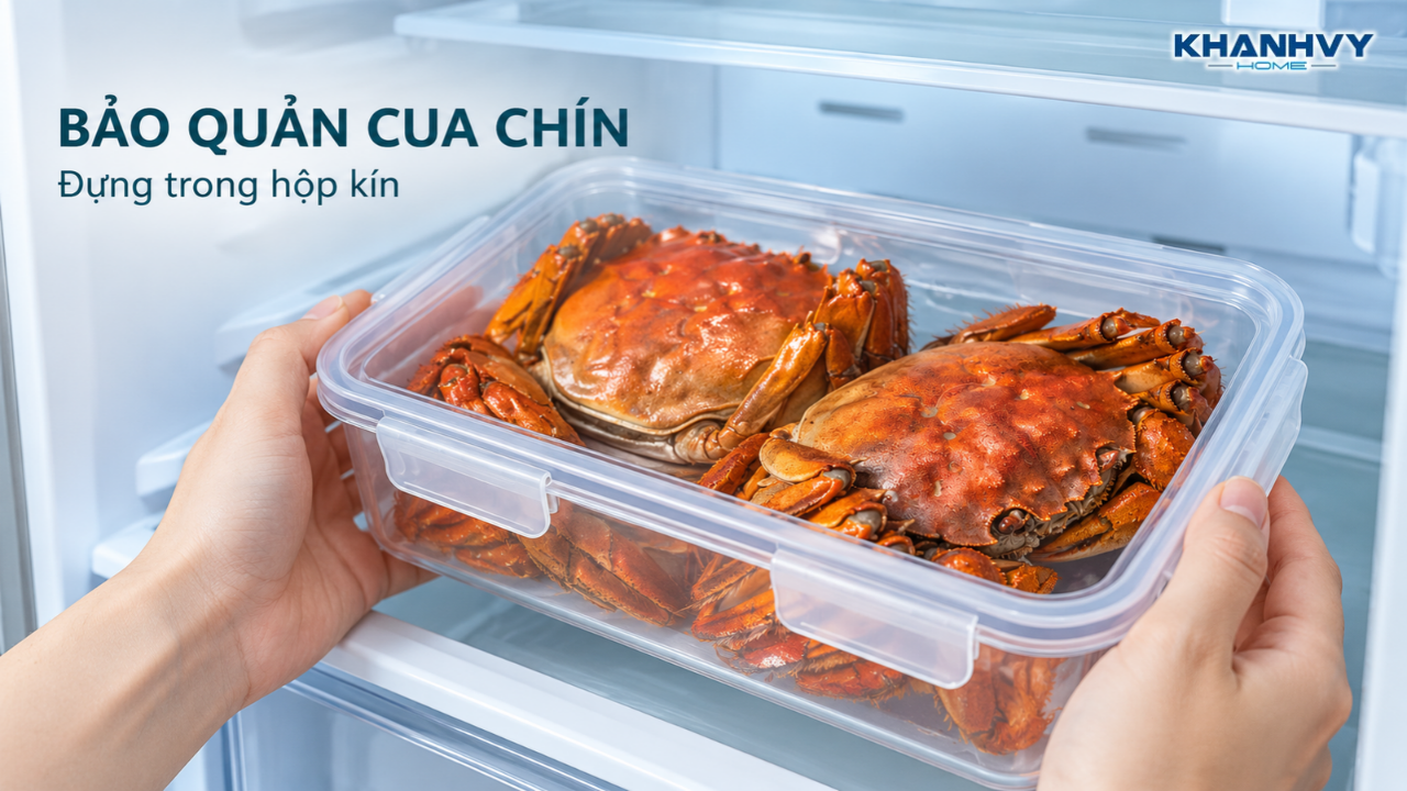 Giữ nguyên vỏ cua chín để hạn chế thịt bị khô
