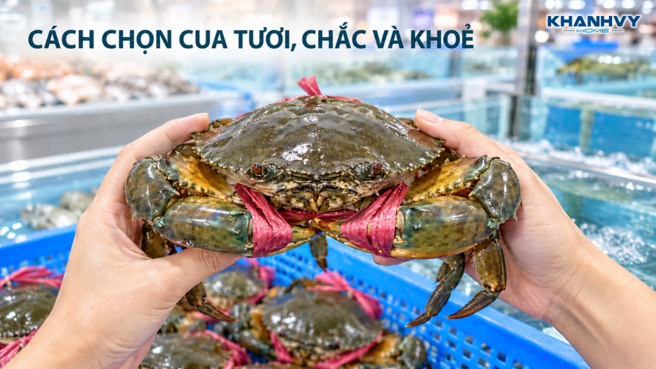 Cách lựa cua tươi, chắc và khỏe tại quầy hải sản