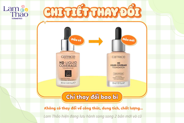 THÔNG BÁO: CẬP NHẬT BAO BÌ MỚI CỦA KEM NỀN CATRICE HD LIQUID COVERAGE FOUNDATION
