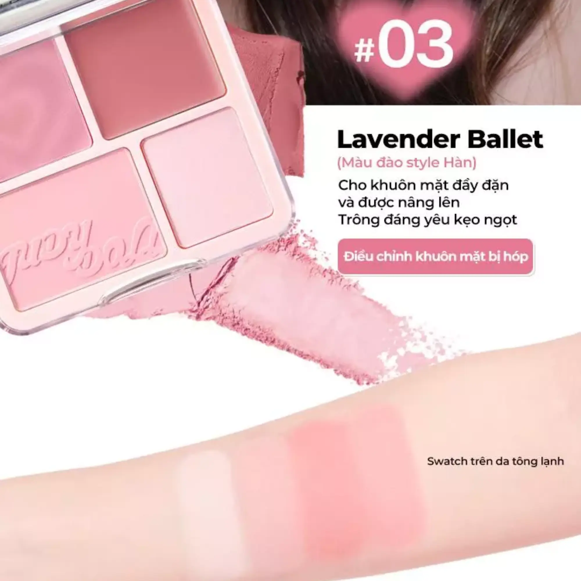 phấn má gồng 4 ô Judydoll