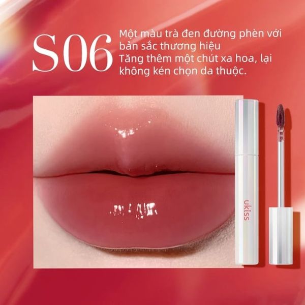Son Bóng Tráng Gương Ukiss Sparkling Glazed Lip Gloss