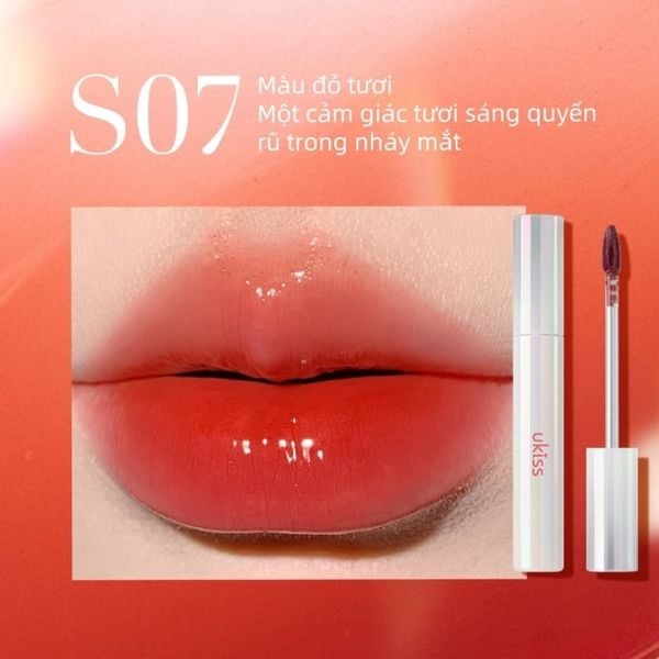 Son Bóng Tráng Gương Ukiss Sparkling Glazed Lip Gloss