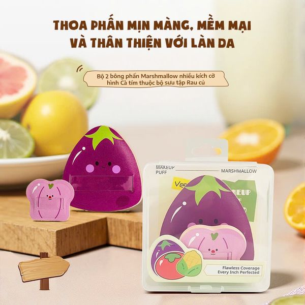 Bông Mút Tán Nền Glorie Veggie Collection Marshmallow