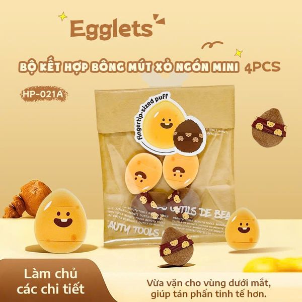 Set 4 Bông Trang Điểm Glorie Bakery Collection Mini Finger