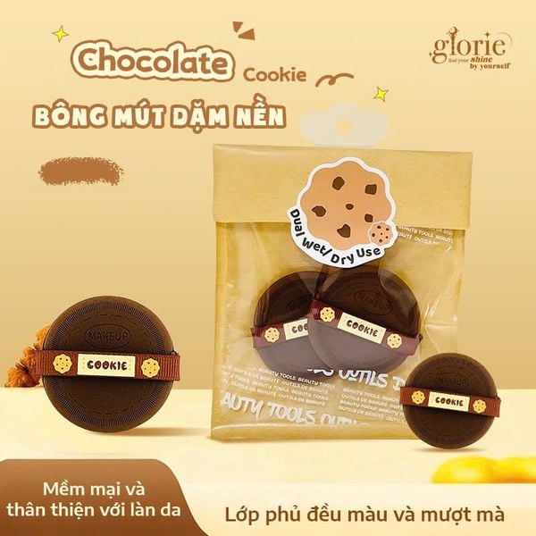 Set 2 Bông Phấn Cushion Glorie Bakery Collection Chocolate Cookie Cushion