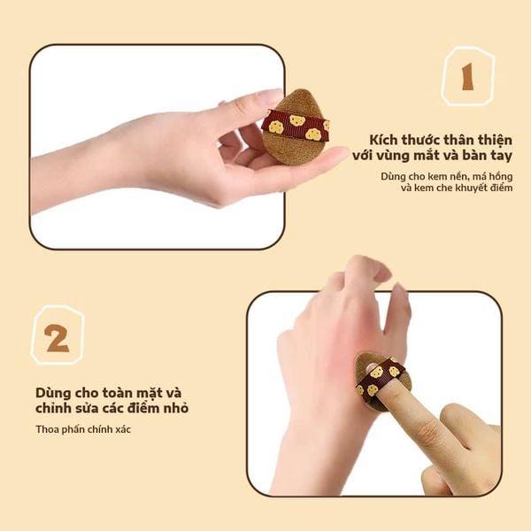 Set 4 Bông Trang Điểm Glorie Bakery Collection Mini Finger