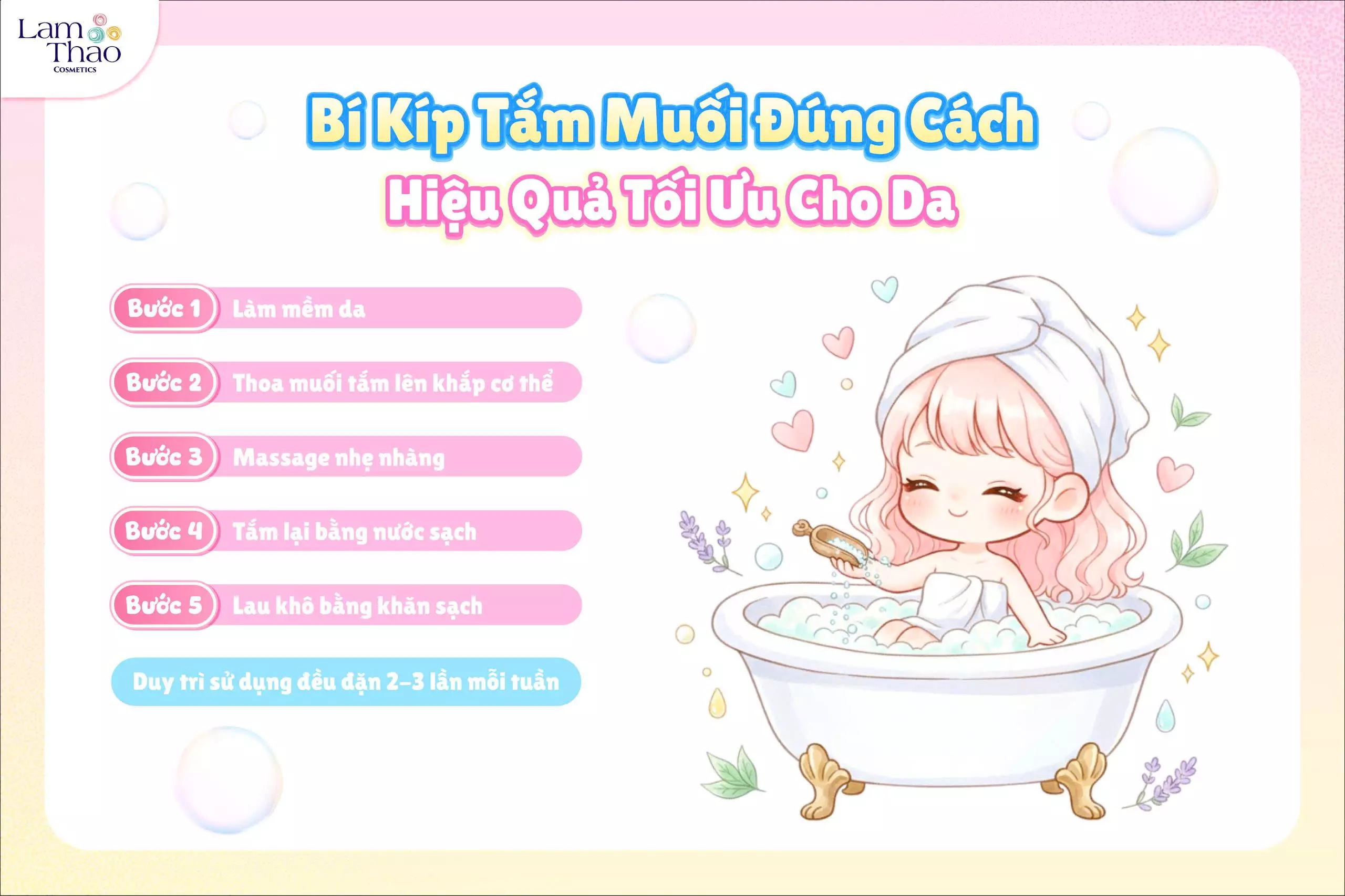 cách dùng muối tắm