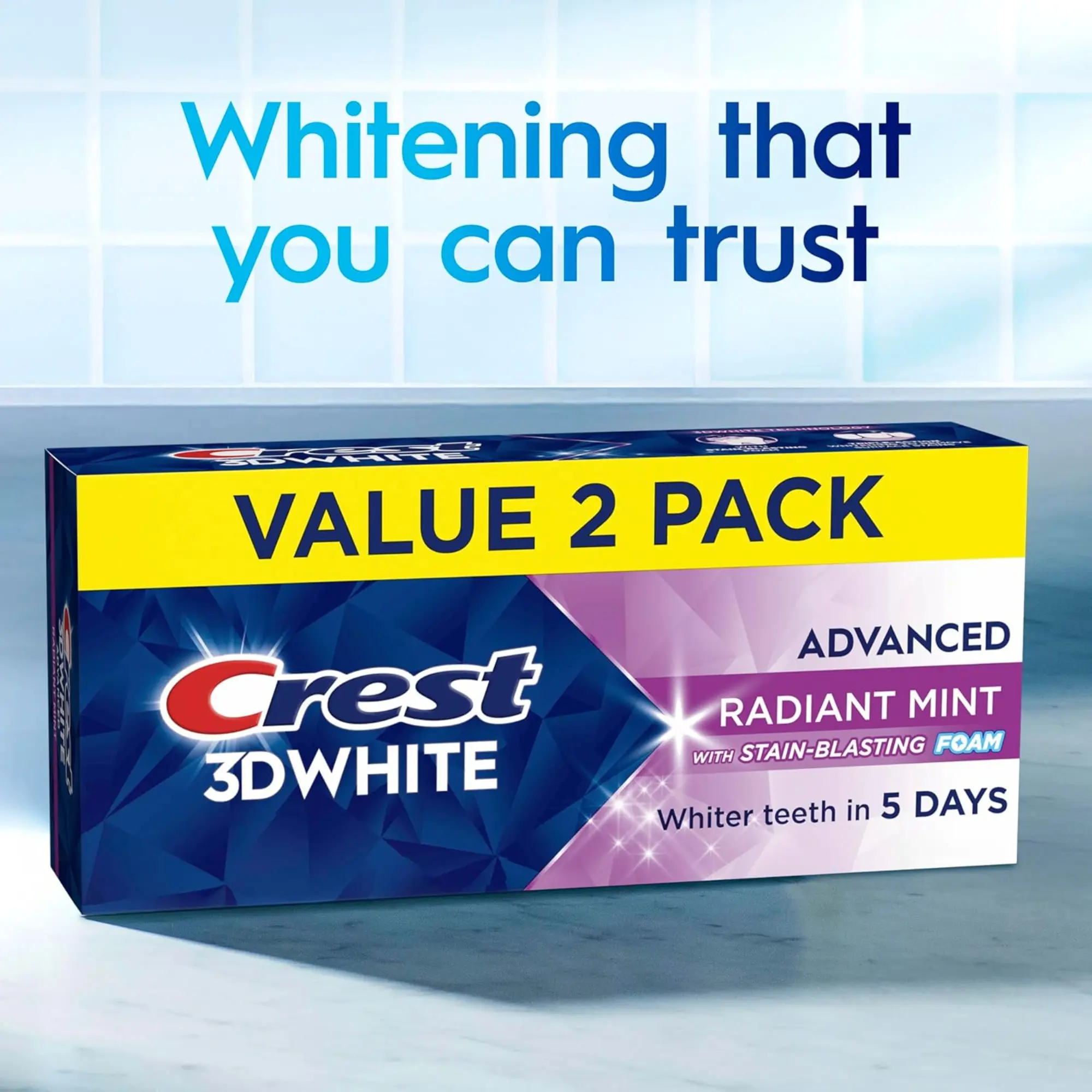 3D White Advanced Radiant Mint Fluoride Anticavity Toothpaste