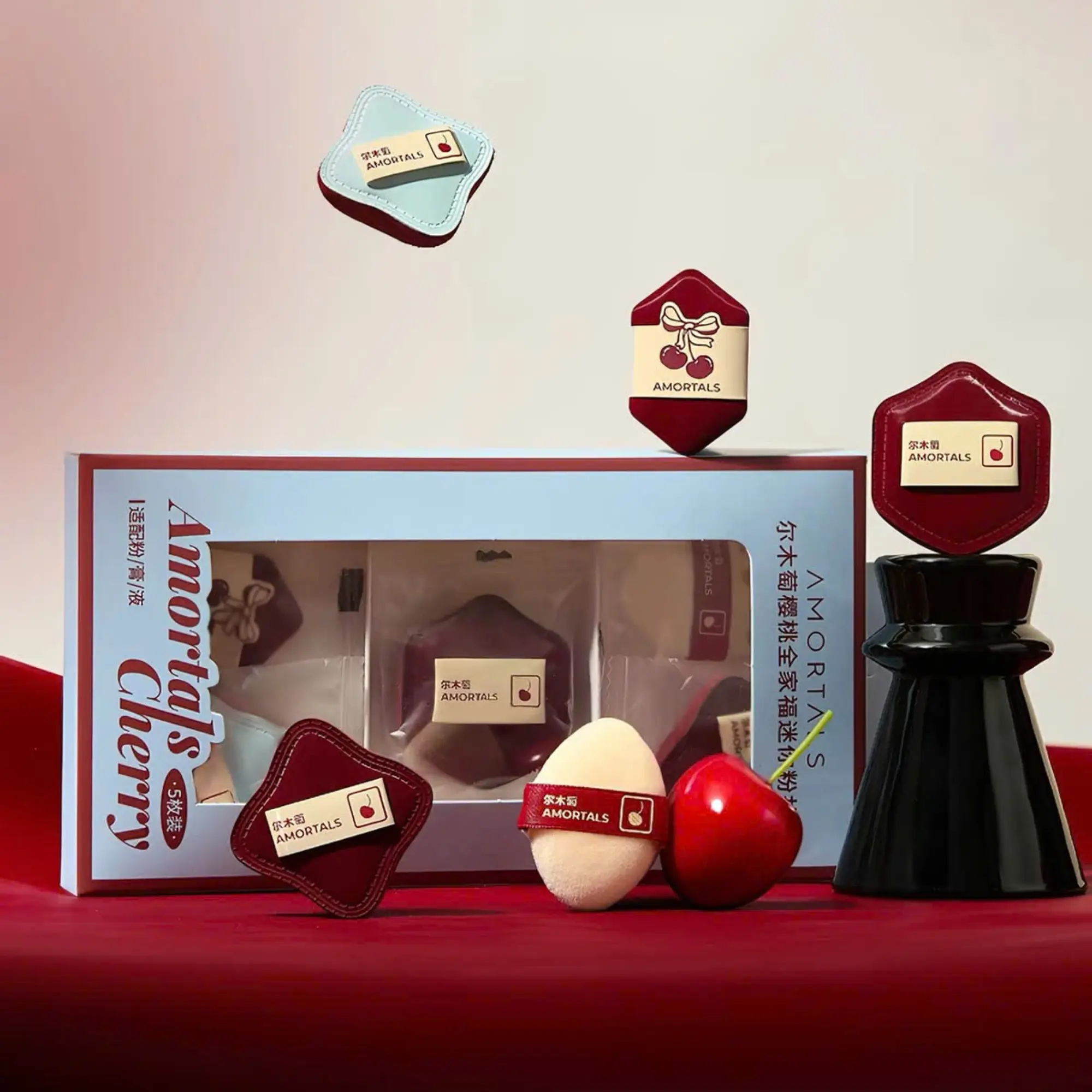 bộ bông mút mini cherry amortals