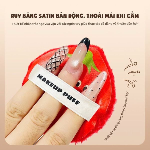 Bông Phấn Glorie Veggie Collection Long Velour Powder ( Kèm Hộp Đựng )