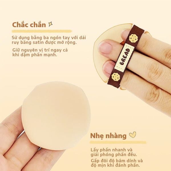 Set 2 Bông Phấn Cushion Glorie Bakery Collection Bread