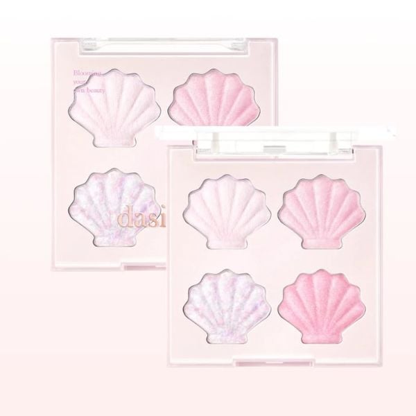Phấn Bắt Sáng Dasique Shine Glowy Highlighter Palette Twinkle Mermaid Collection