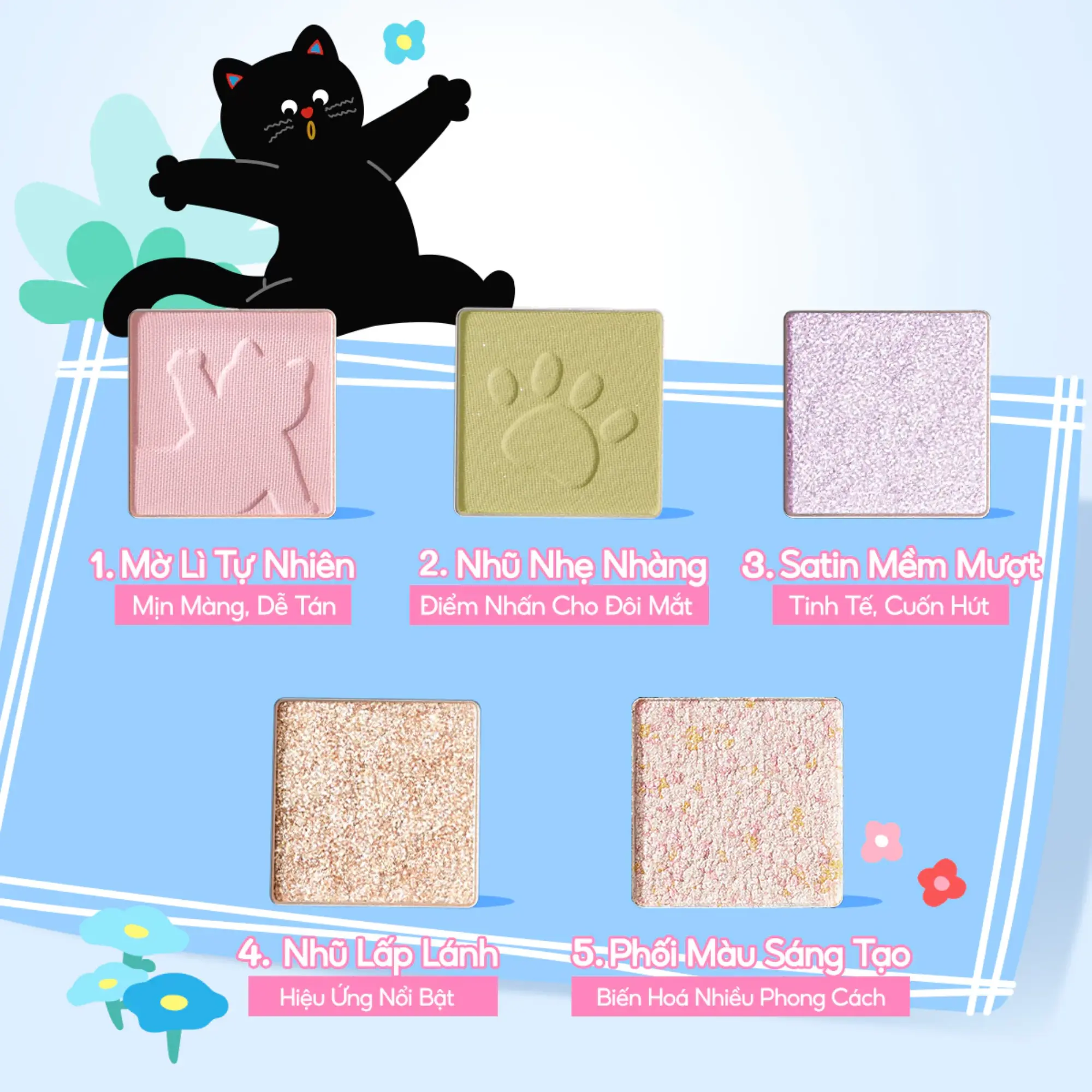 phấn mắt colorkey pokky mao