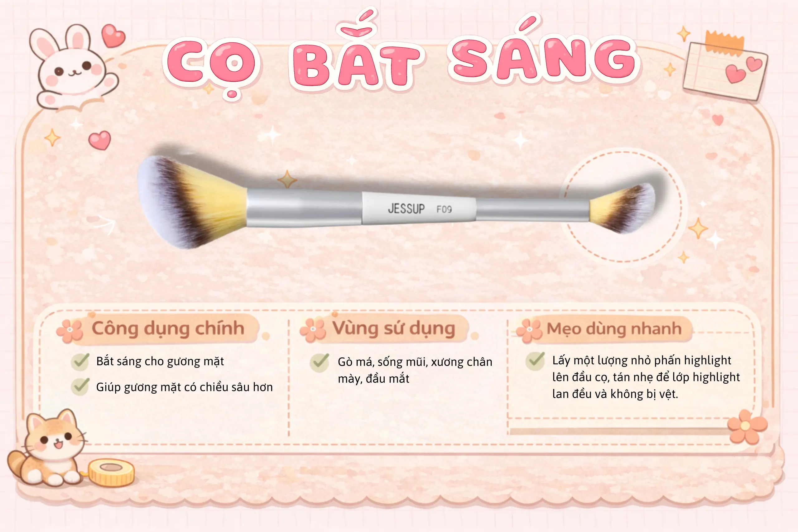 phân biệt cọ trang điểm