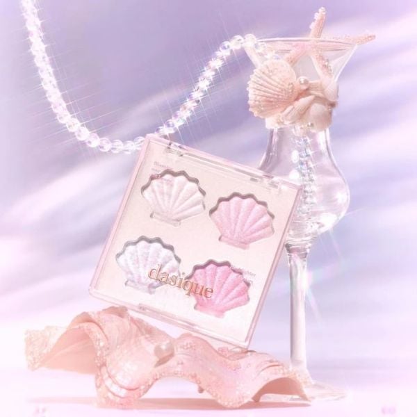 Phấn Bắt Sáng Dasique Shine Glowy Highlighter Palette Twinkle Mermaid Collection