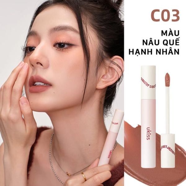 Son Kem Bùn Lâu Trôi Ukiss Creamy Matte Anti-Transfer Lip CLay