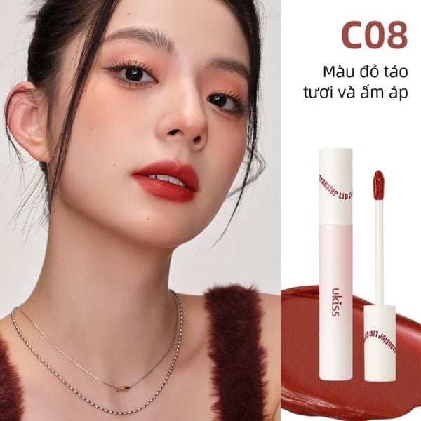 Son Kem Bùn Lâu Trôi Ukiss Creamy Matte Anti-Transfer Lip CLay