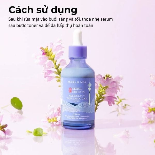 Tinh Chất Mary&May Retinol 0.1% Bakuchiol Cica Serum