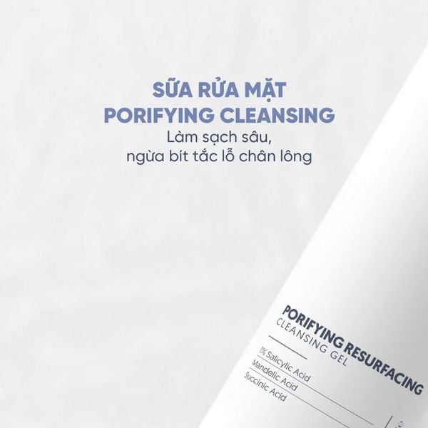 Gel Rửa Mặt Sạch Sâu Mềm Da Giảm Dầu Bioverse Porifying Resurfacing Cleansing Gel