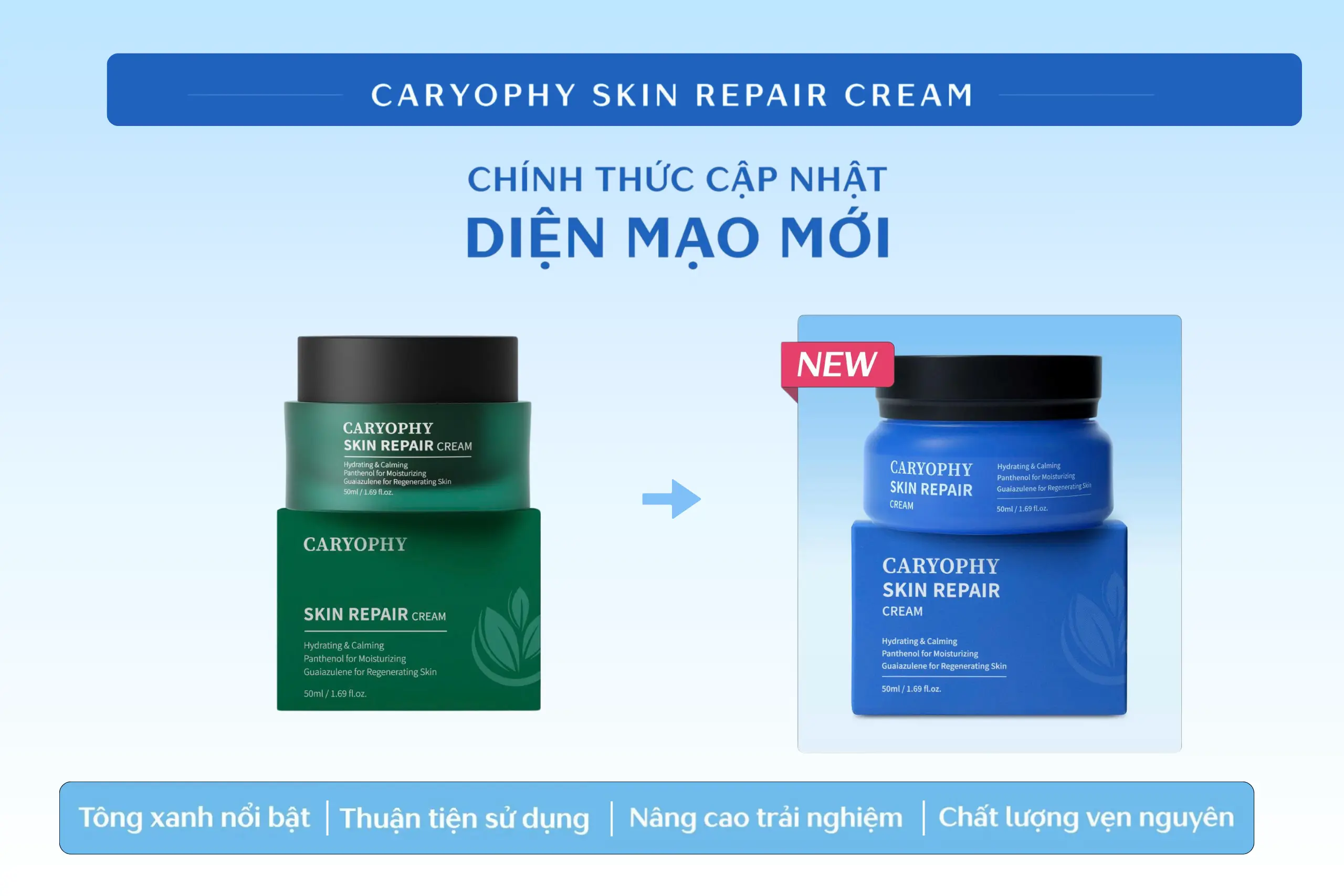 thay đổi bao bì carypphy