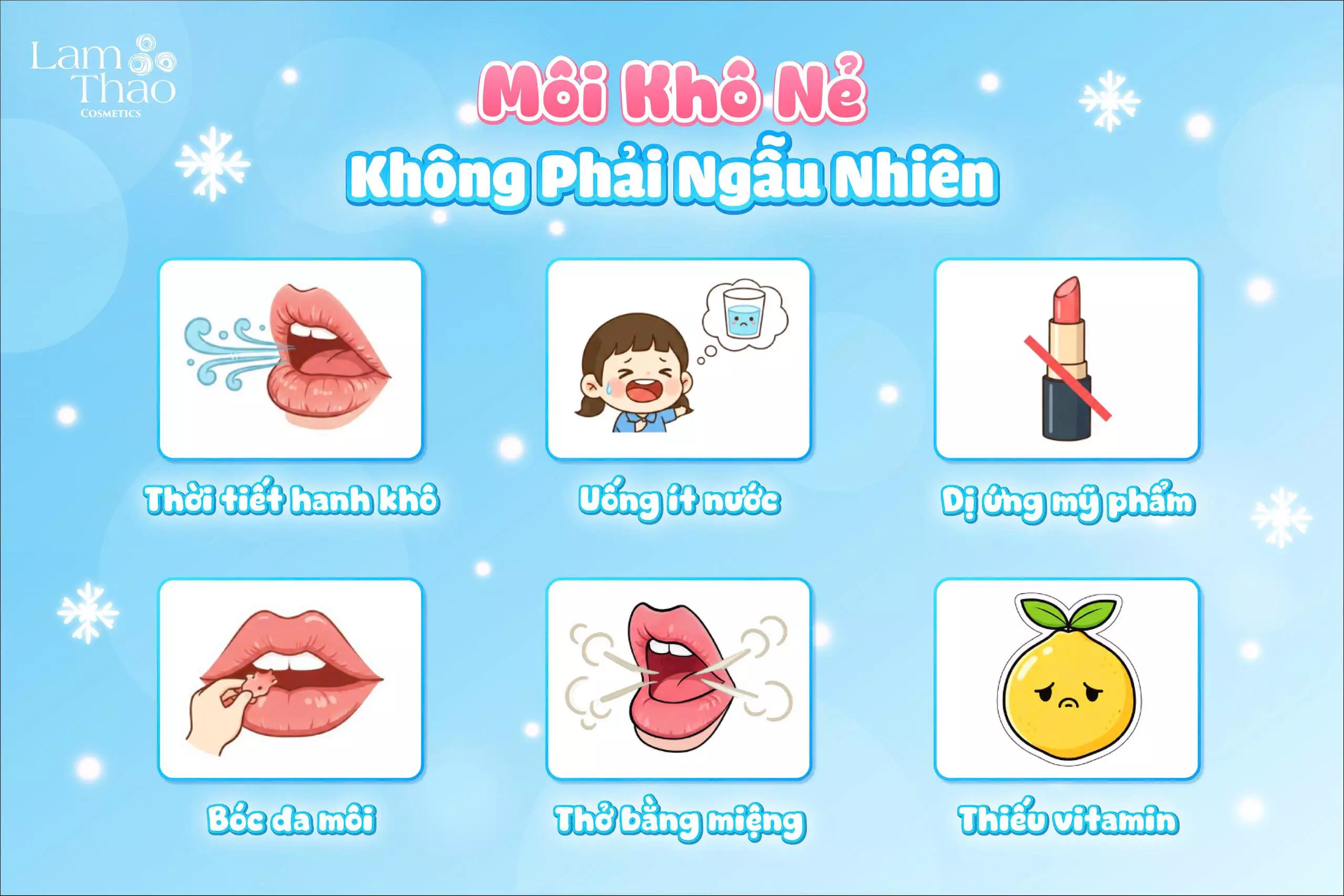 môi khô nứt nẻ