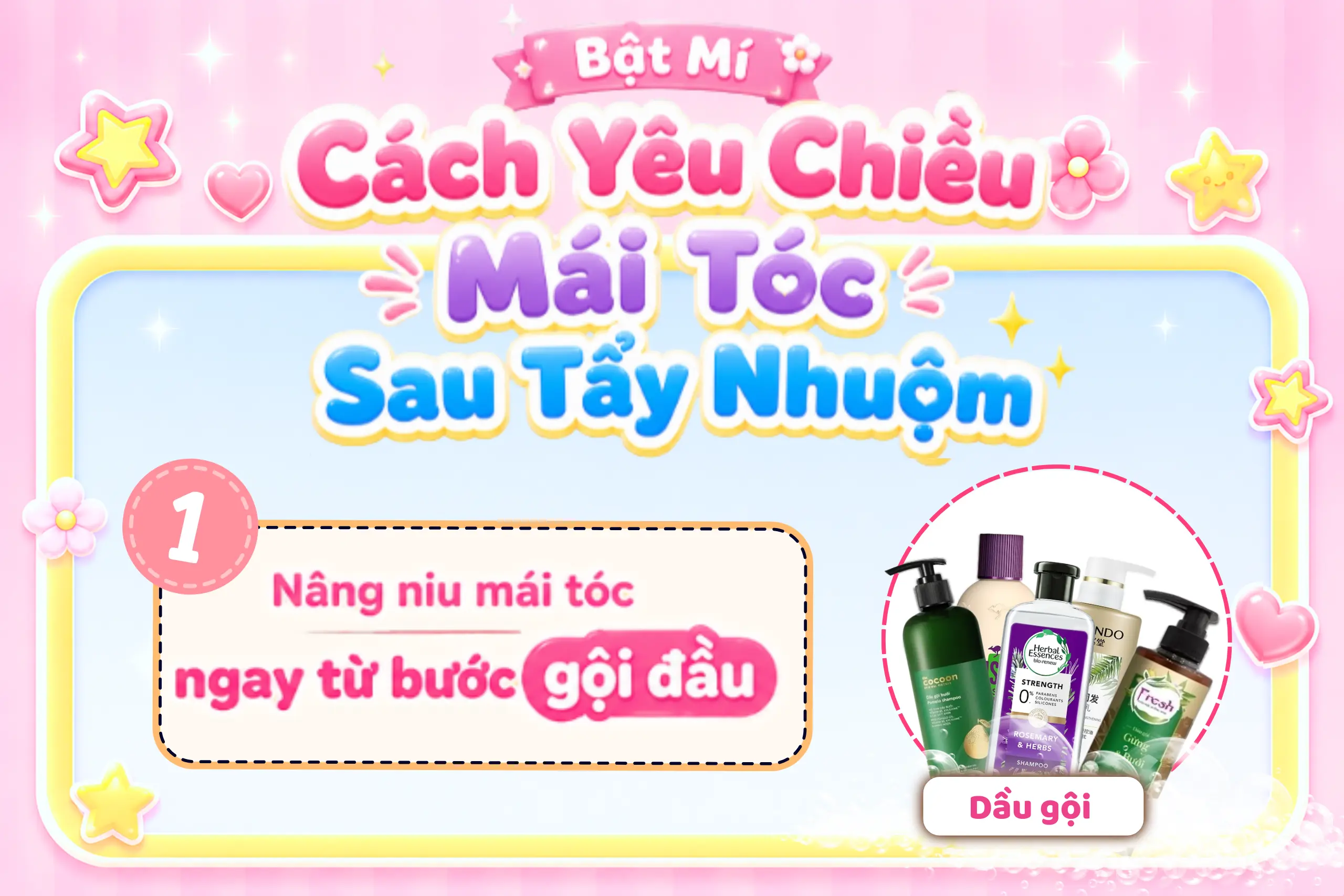 chăm sóc tóc sau khi nhuộm