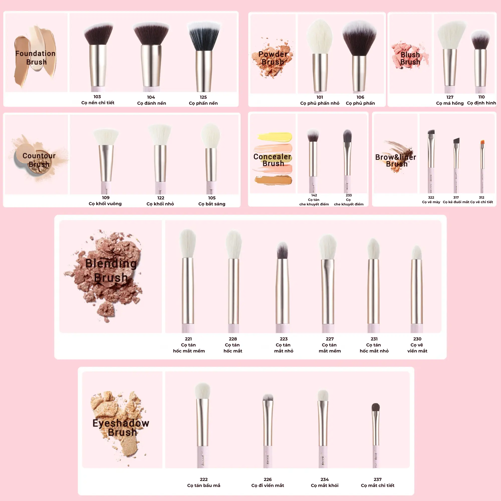 cọ trang điểm Jessup